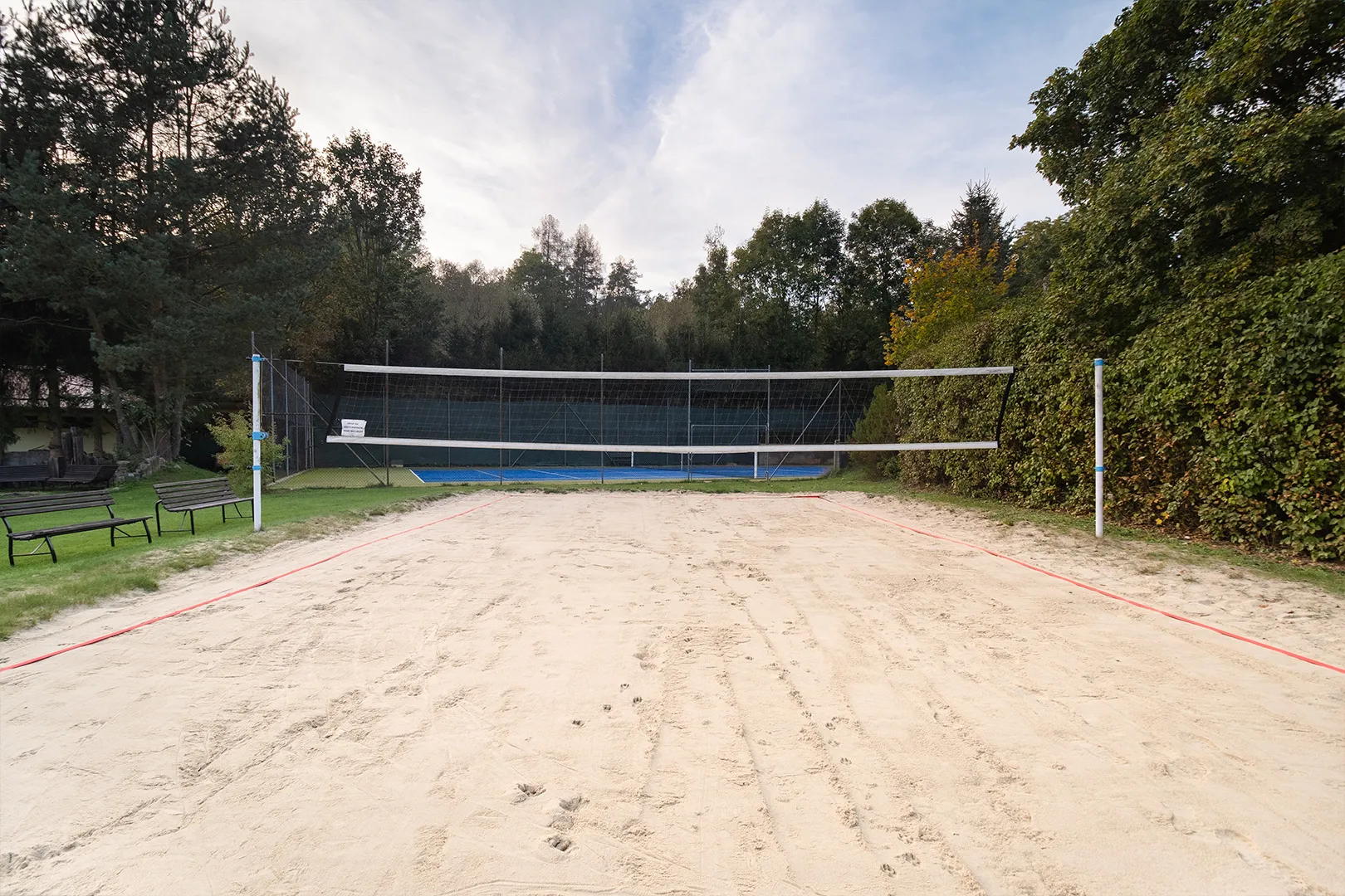 Sand court at the resort