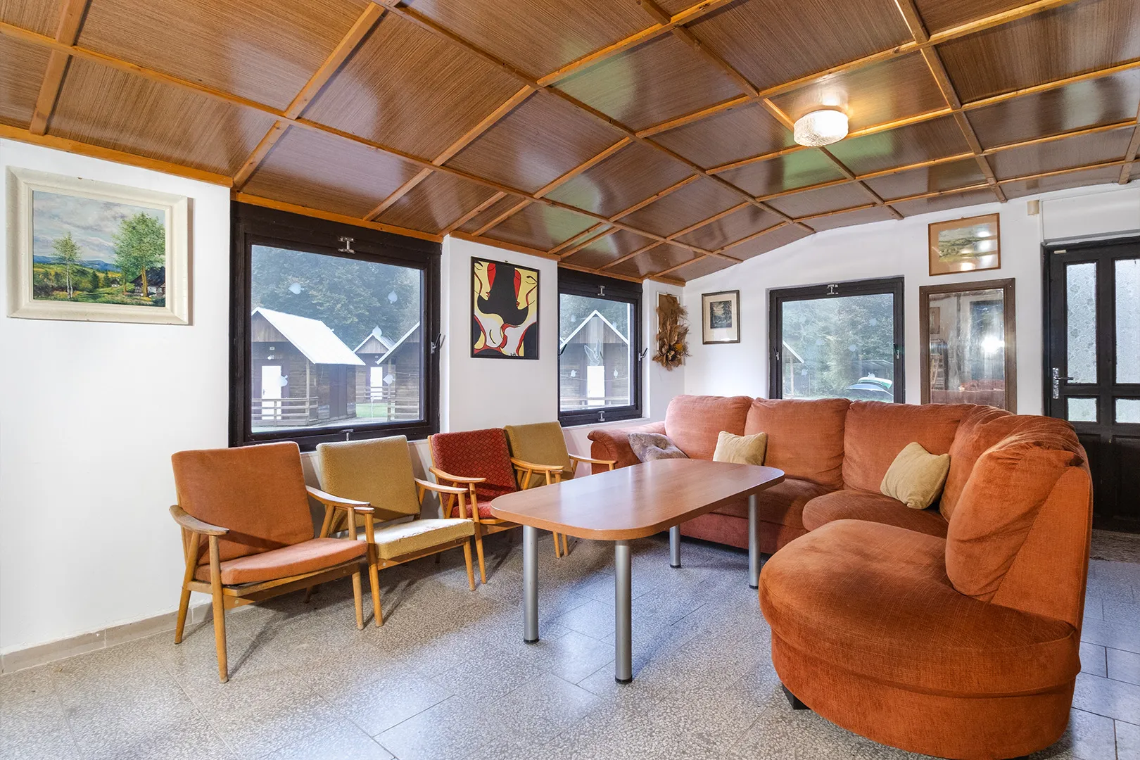 Seating in the clubhouse