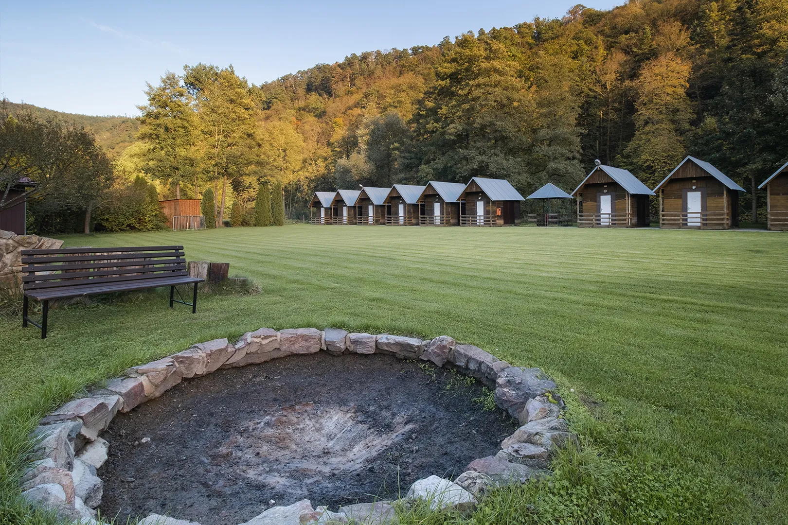 Campfire area at the resort