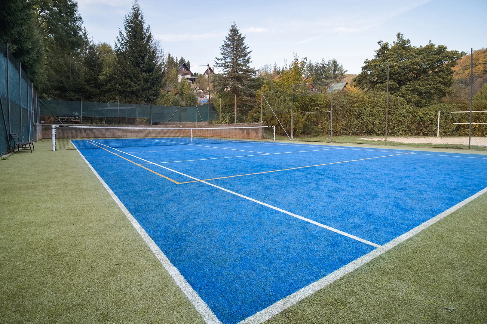 View of the tennis court